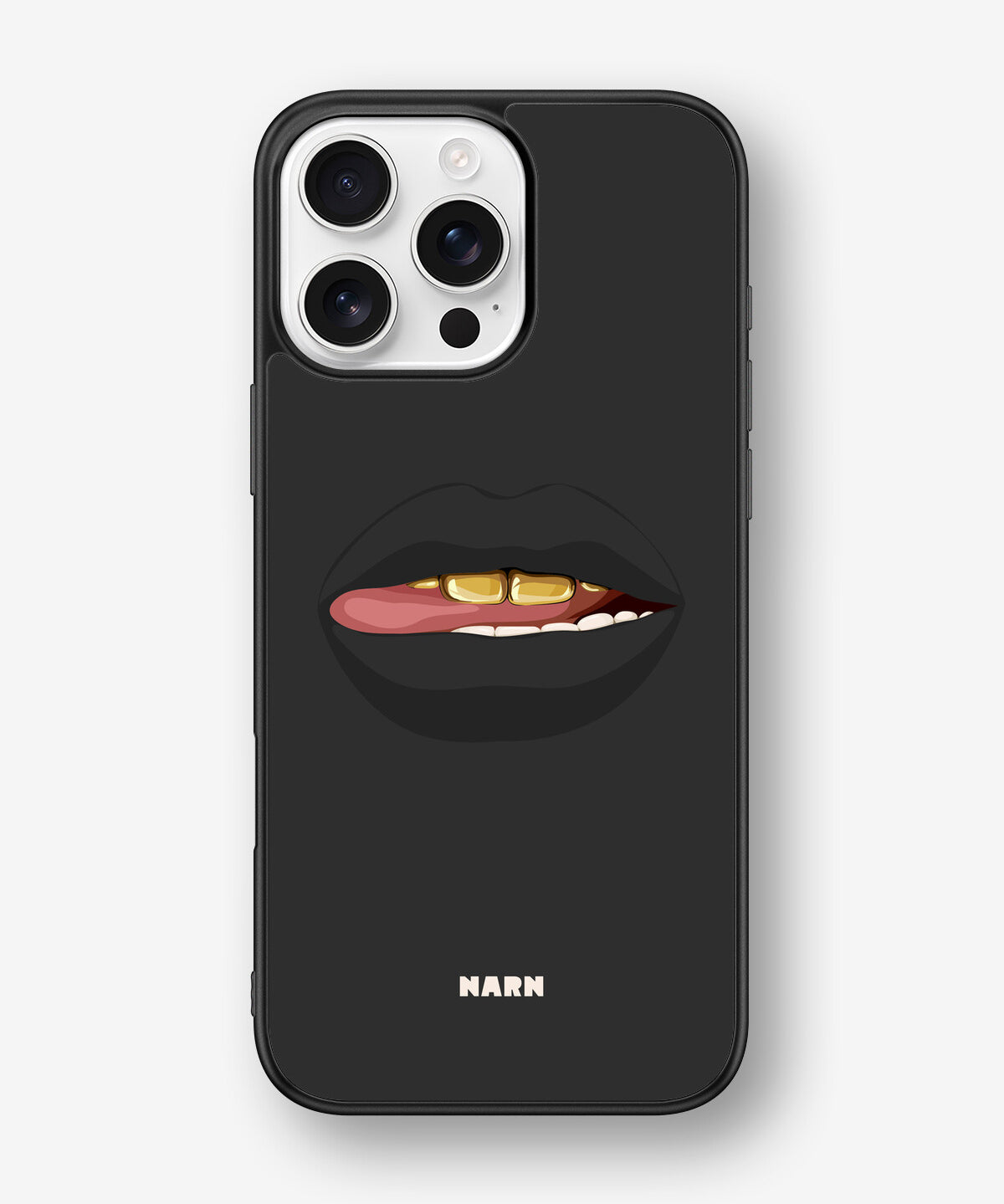 iPhone 16 Pro Max Hard Case – Golden Lips - View 1