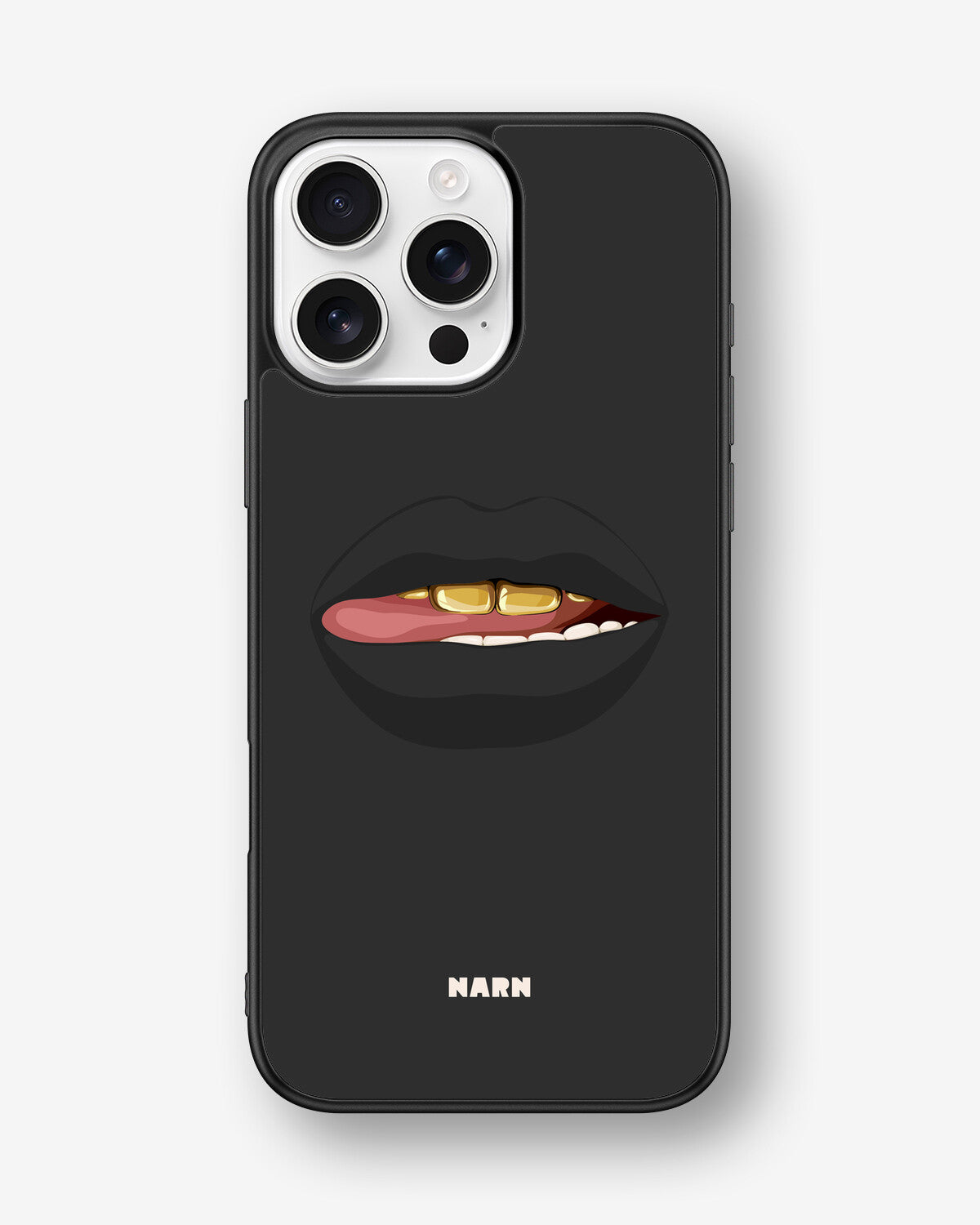 iPhone 16 Pro Max Hard Case – Golden Lips - View 1