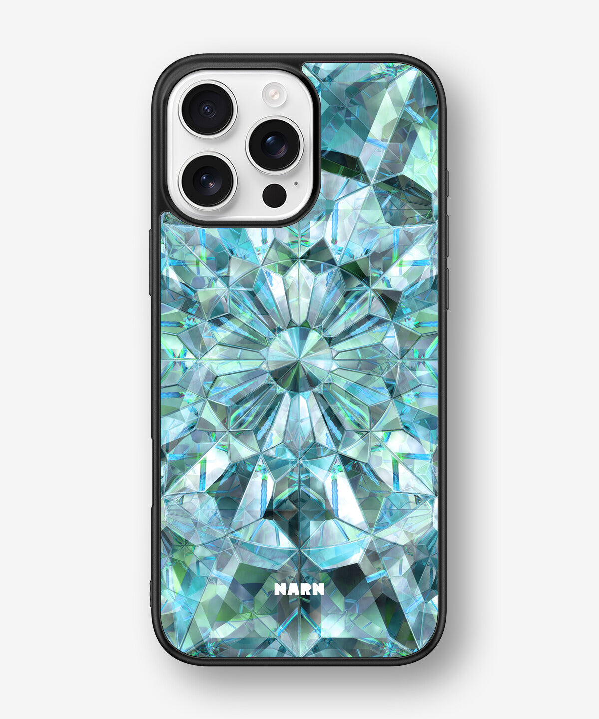 iPhone 16 Pro Max Hard Case – Green Crystals - View 1
