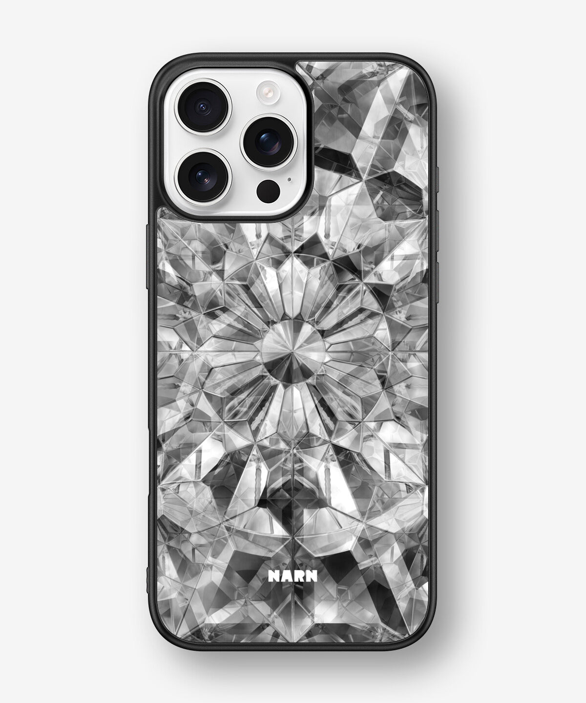 iPhone 16 Pro Max Hard Case – Grey Crystals - View 1