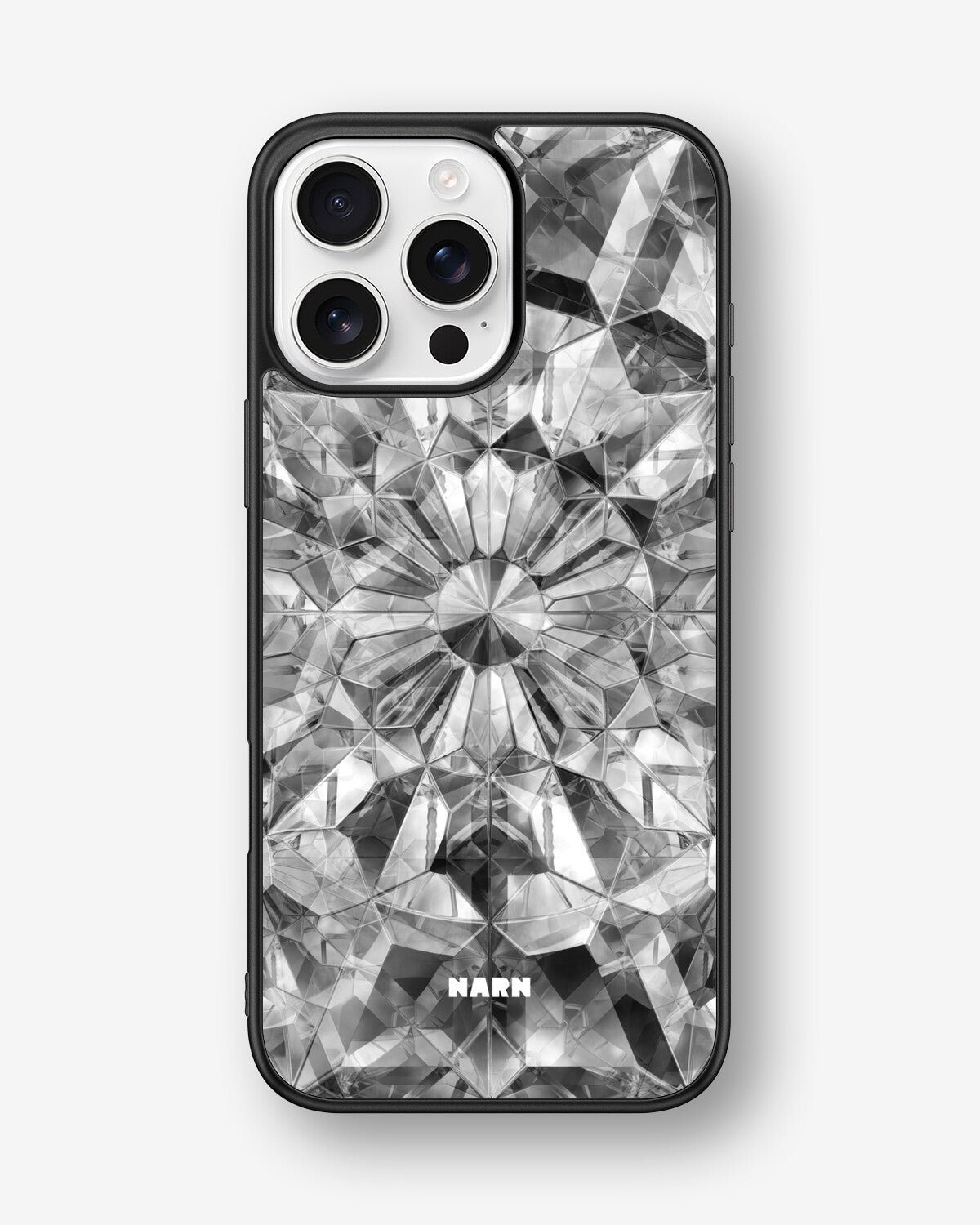 iPhone 16 Pro Max Hard Case – Grey Crystals - View 1