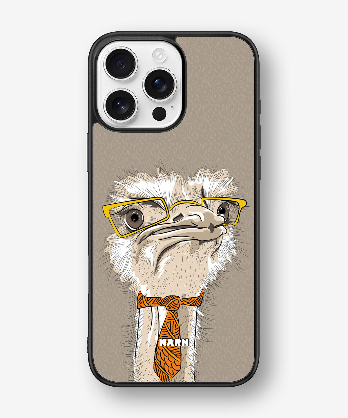 iPhone 16 Pro Max Hard Case – Hipster Ostrich - View 1