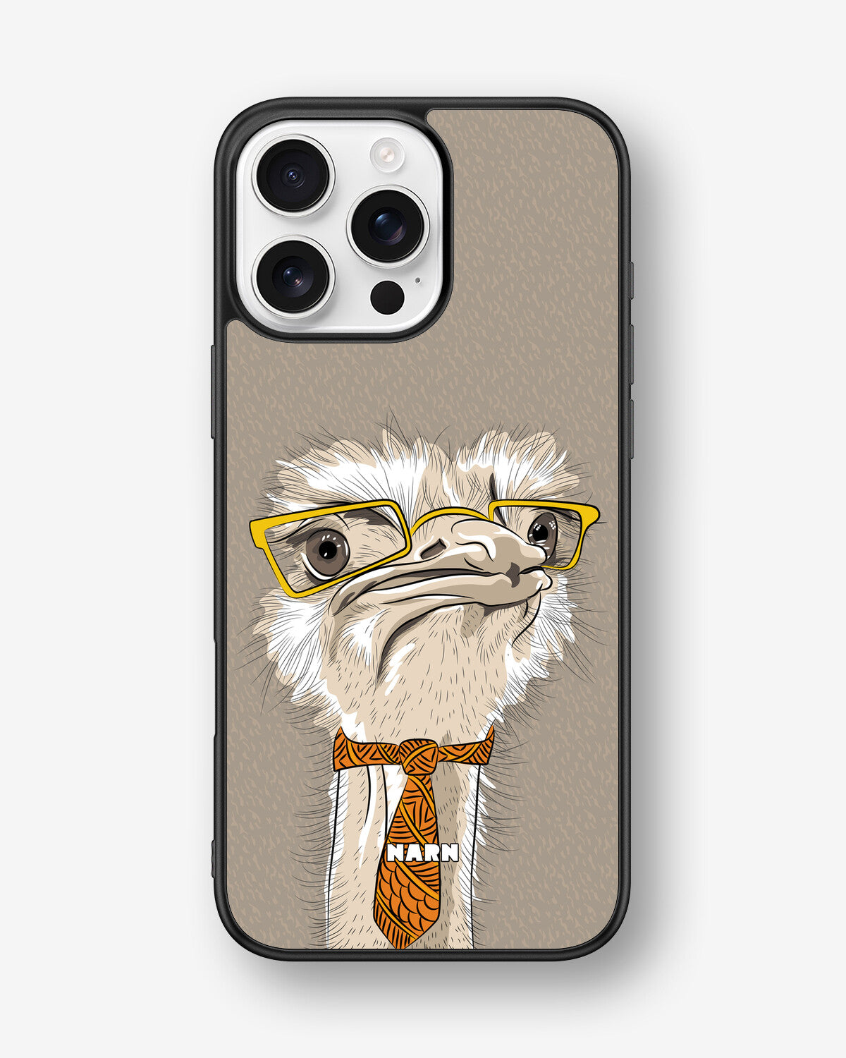 iPhone 16 Pro Max Hard Case – Hipster Ostrich - View 1