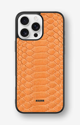 iPhone 16 Pro Max Hard Case – Orange Snake - View 1