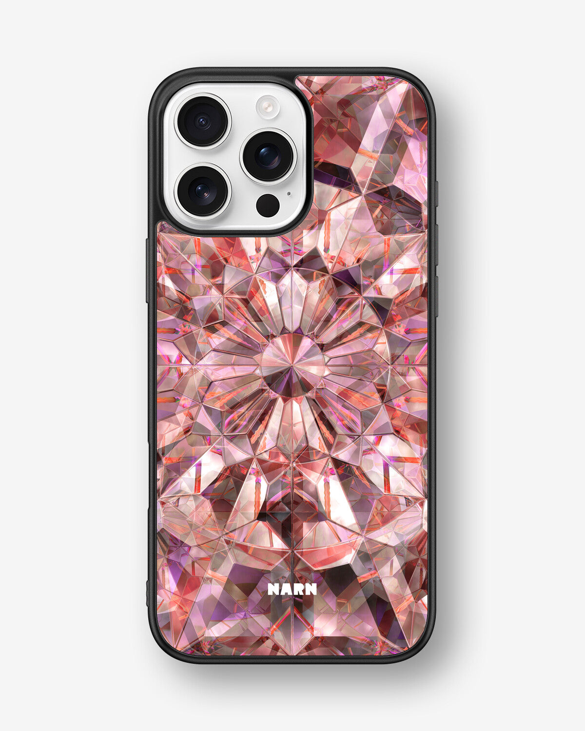 iPhone 16 Pro Max Hard Case – Pink Crystals - View 1