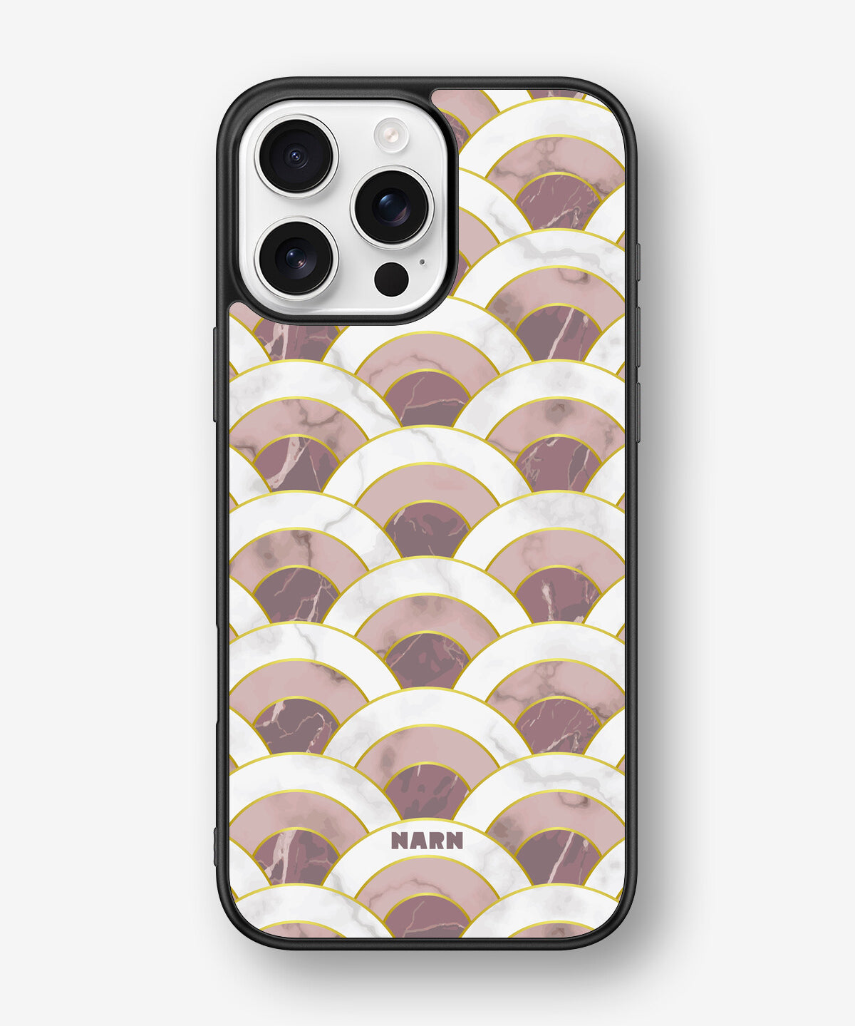 iPhone 16 Pro Max Hard Case – Pink Marble Waves - View 1