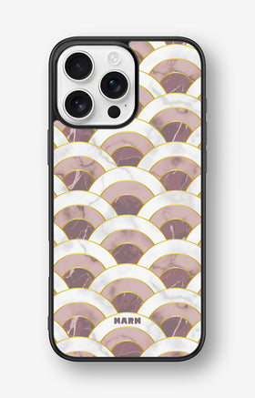 iPhone 16 Pro Max Hard Case – Pink Marble Waves - View 1