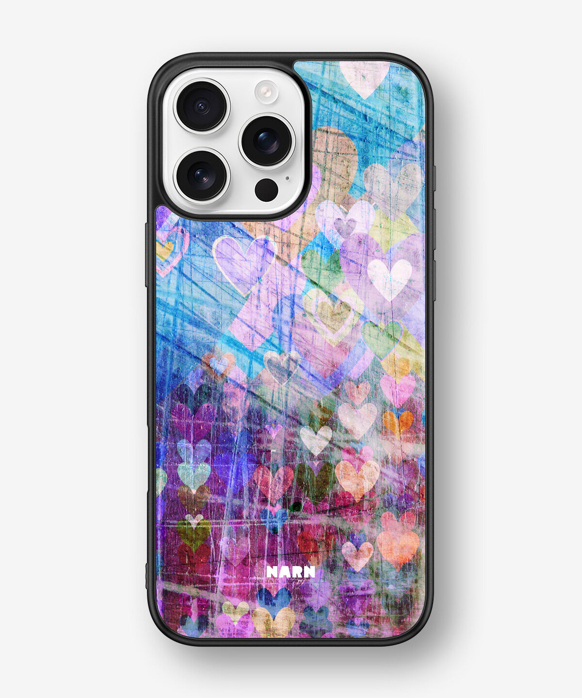 iPhone 16 Pro Max Hard Case – Purple Hearts - View 1