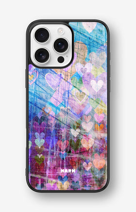 iPhone 16 Pro Max Hard Case – Purple Hearts - View 1
