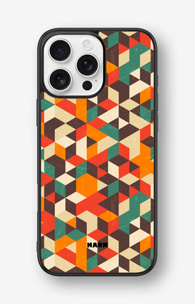 iPhone 16 Pro Max Hard Case – Retro Geometric - View 1