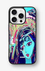 iPhone 16 Pro Hard Case – Abstract Cat - View 1