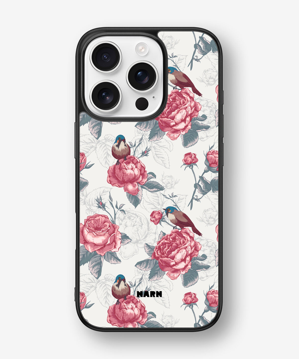 iPhone 16 Pro Hard Case – Birds Among Roses - View 1