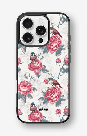 iPhone 16 Pro Hard Case – Birds Among Roses - View 1