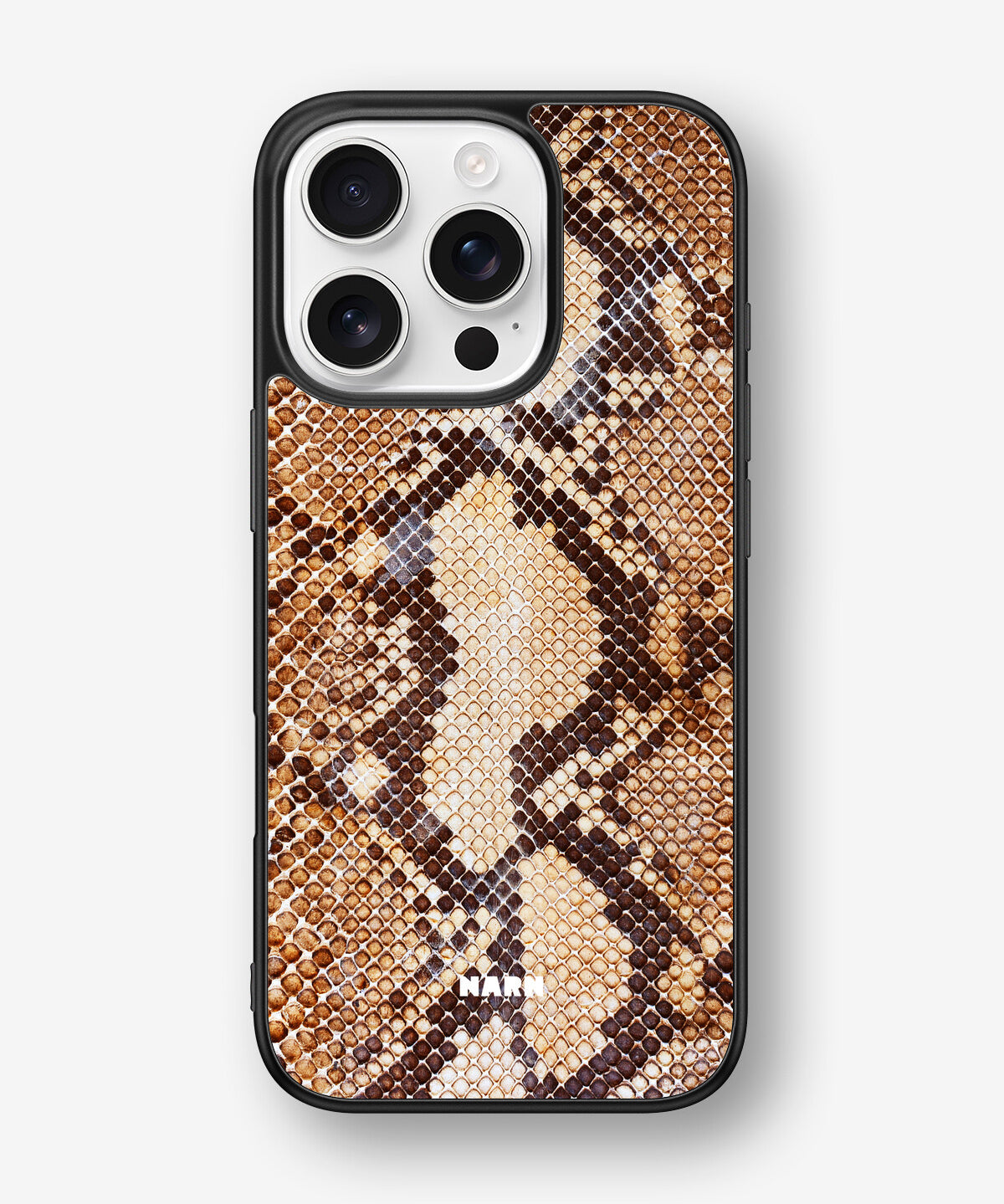 iPhone 16 Pro Hard Case – Brown Snakeskin - View 1