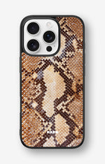 iPhone 16 Pro Hard Case – Brown Snakeskin - View 1