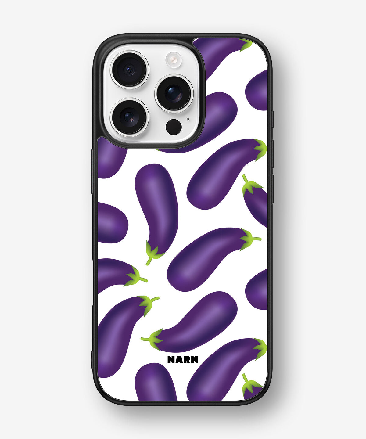 iPhone 16 Pro Hard Case – Eggplant Pattern - View 1