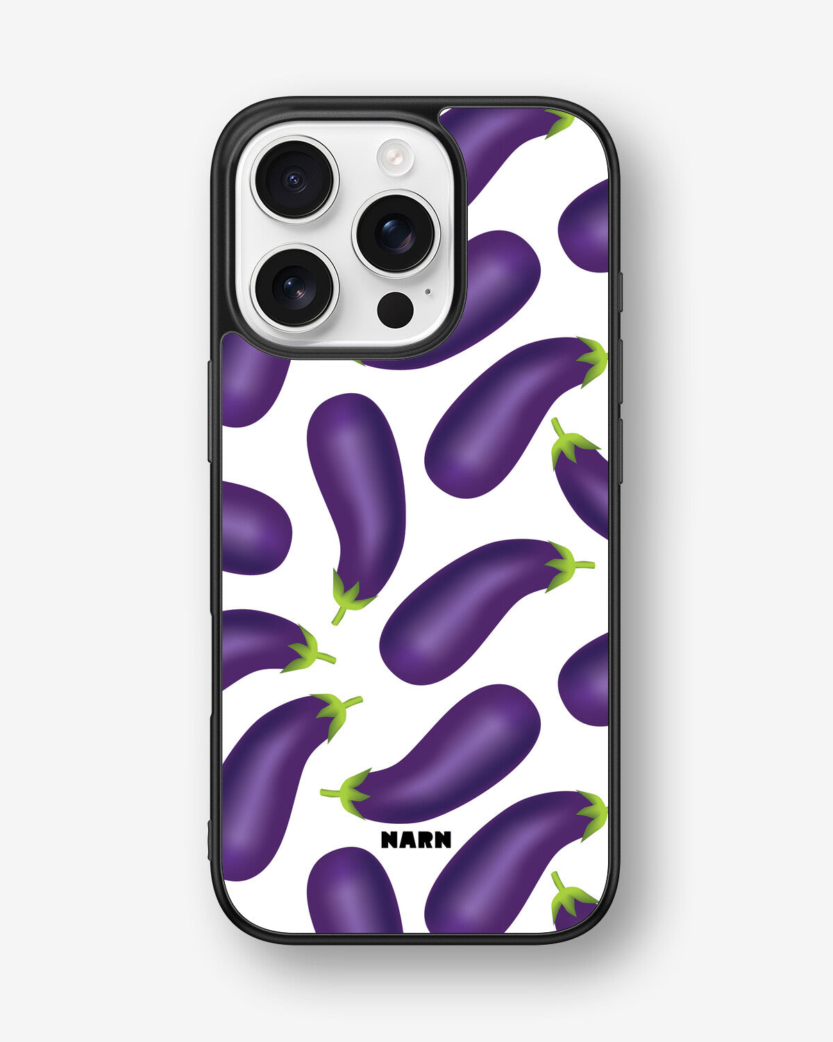 iPhone 16 Pro Hard Case – Eggplant Pattern - View 1