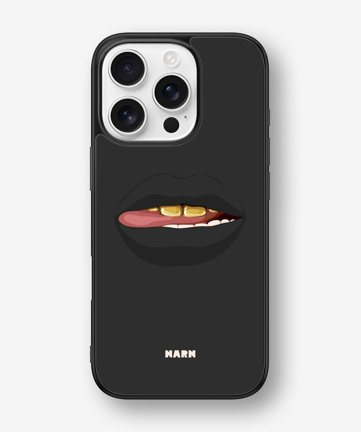 iPhone 16 Pro Hard Case – Golden Lips - View 1