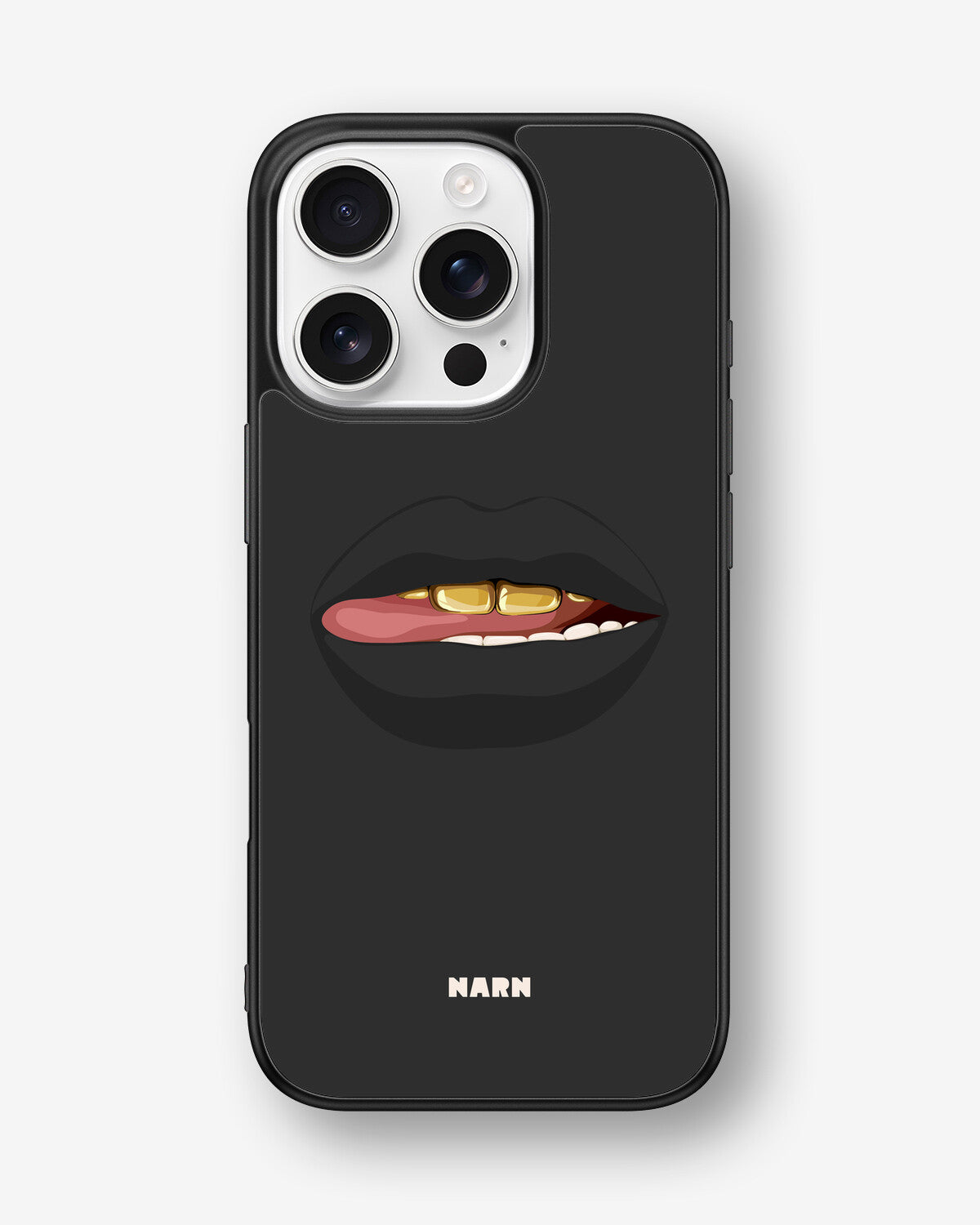 iPhone 16 Pro Hard Case – Golden Lips - View 1