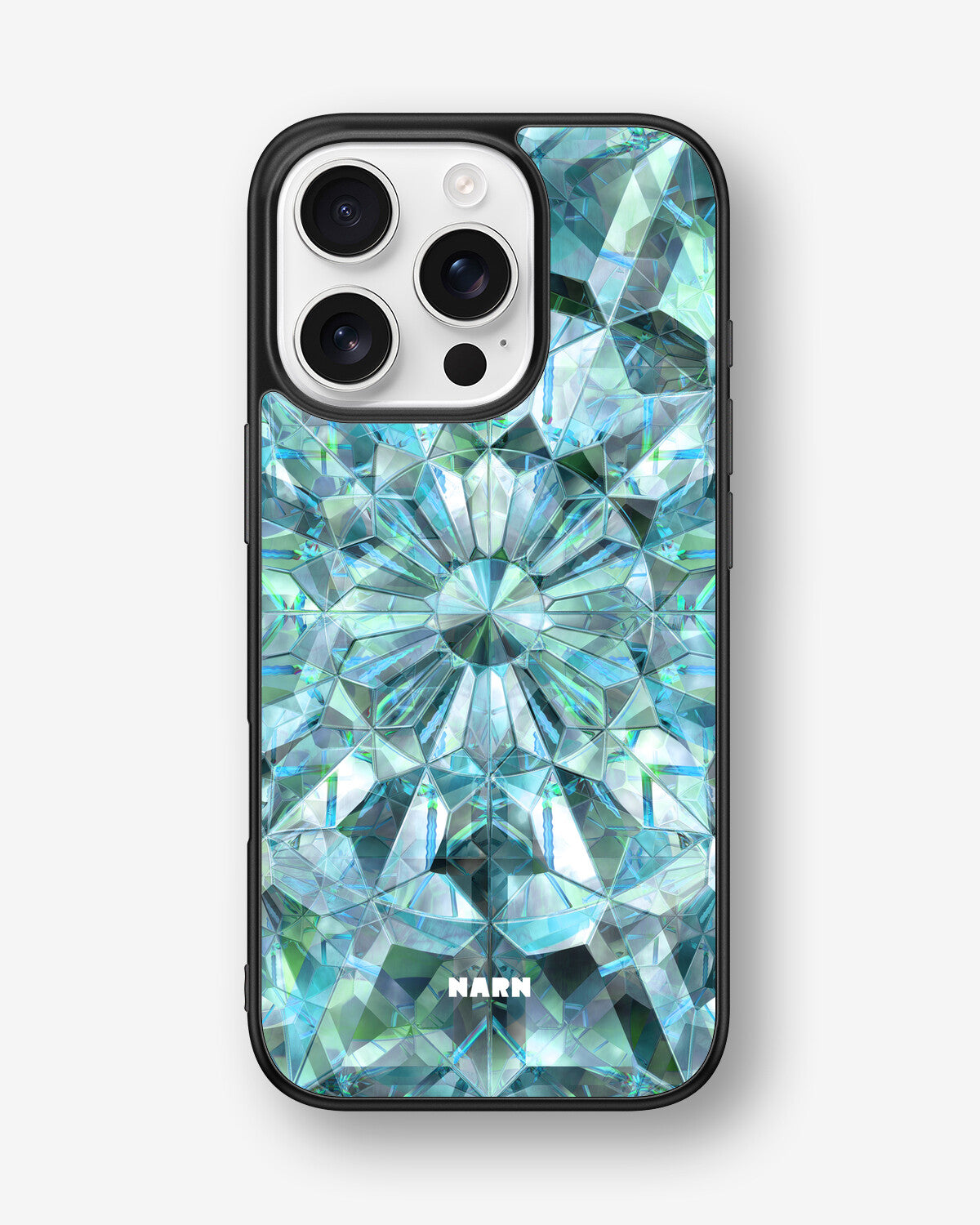 iPhone 16 Pro Hard Case – Green Crystals - View 1