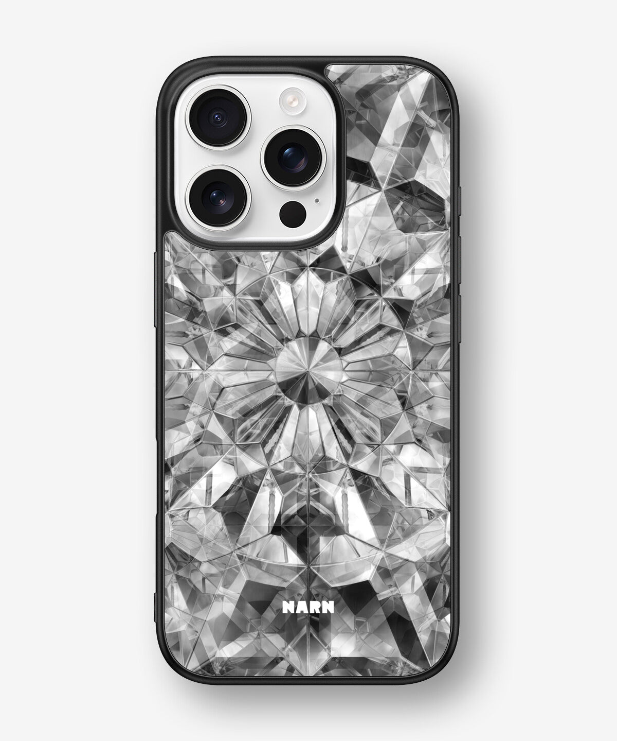 iPhone 16 Pro Hard Case – Grey Crystals - View 1