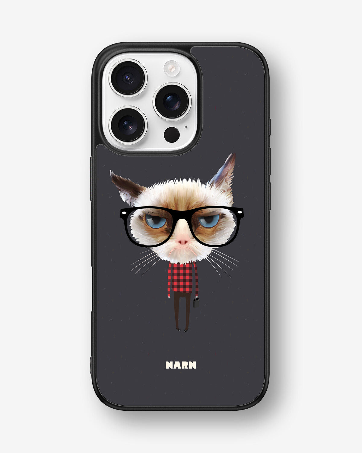 iPhone 16 Pro Hard Case – Hipster Cat - View 1