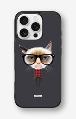 iPhone 16 Pro Hard Case – Hipster Cat - View 1