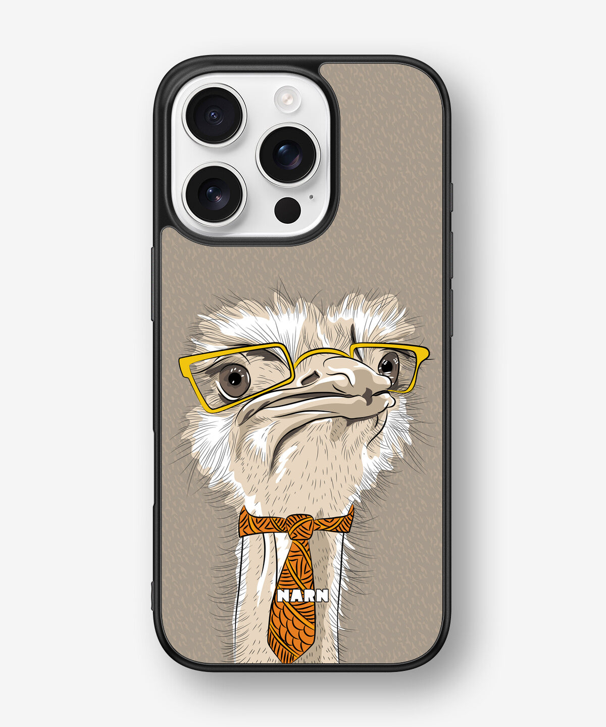 iPhone 16 Pro Hard Case – Hipster Ostrich - View 1