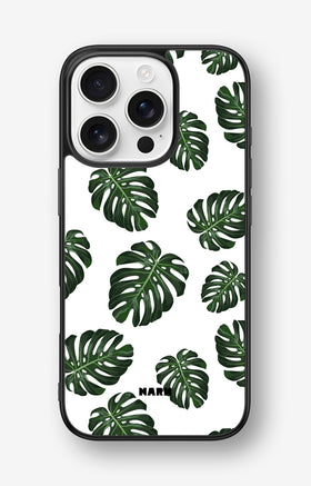 iPhone 16 Pro Hard Case – Monstera Pattern - View 1