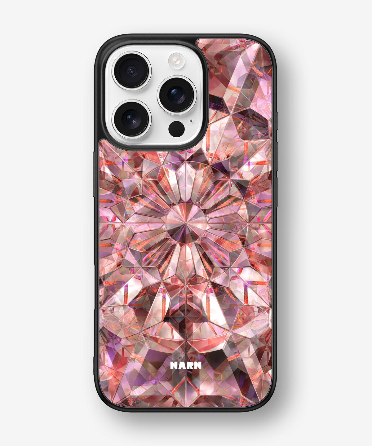 iPhone 16 Pro Hard Case – Pink Crystals - View 1