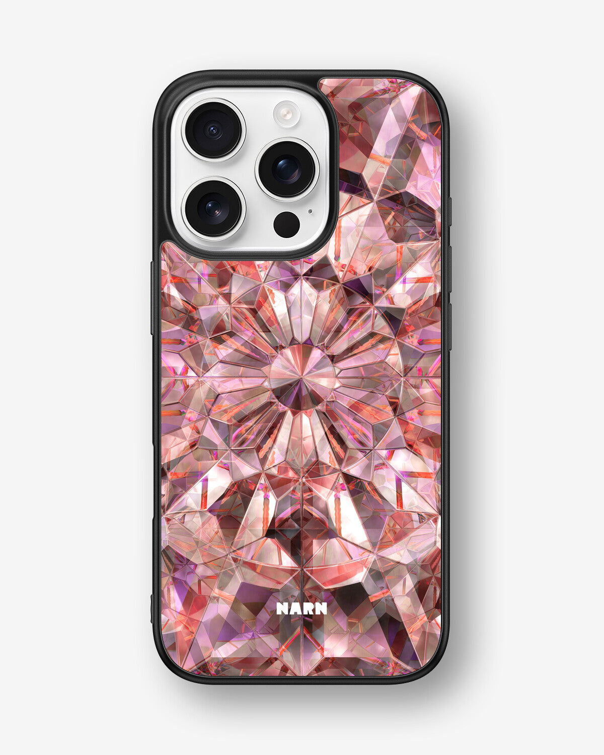 iPhone 16 Pro Hard Case – Pink Crystals - View 1
