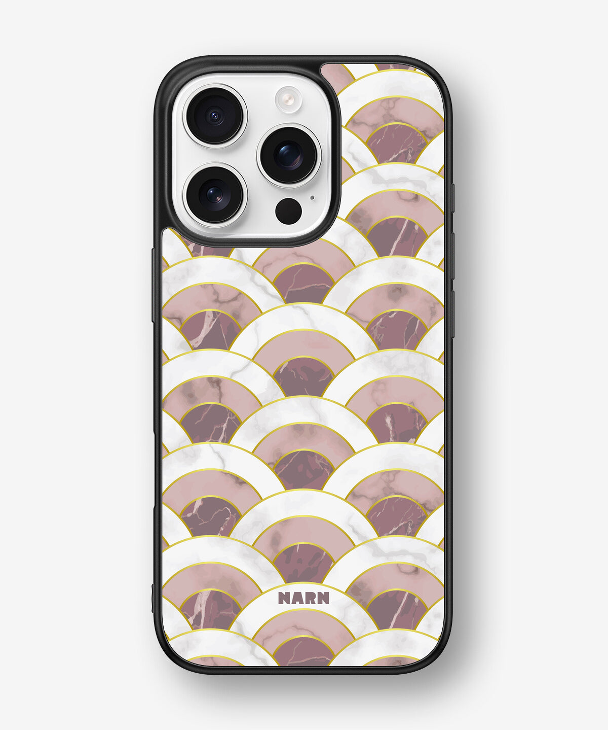 iPhone 16 Pro Hard Case – Pink Marble Waves - View 1