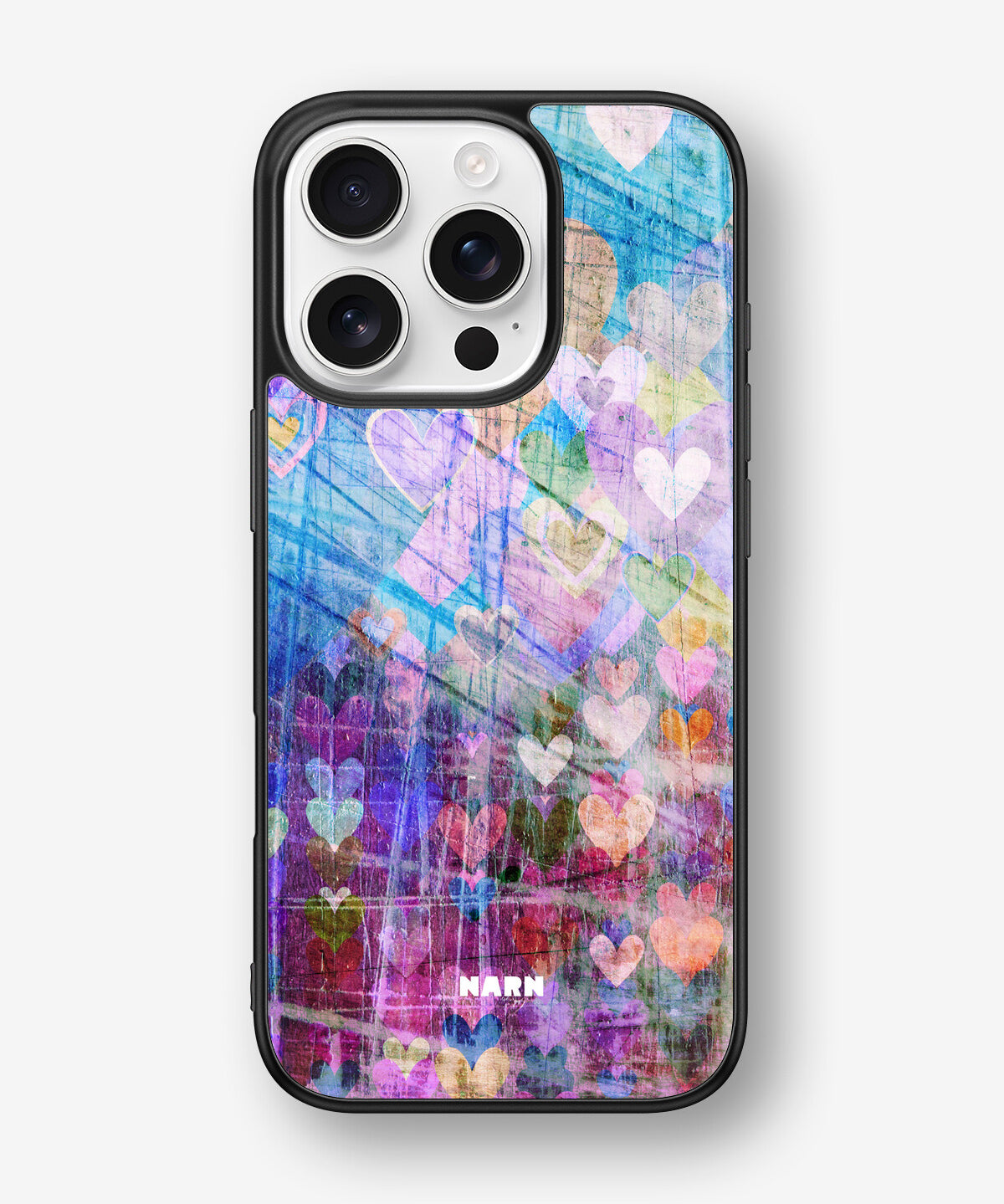 iPhone 16 Pro Hard Case – Purple Hearts - View 1
