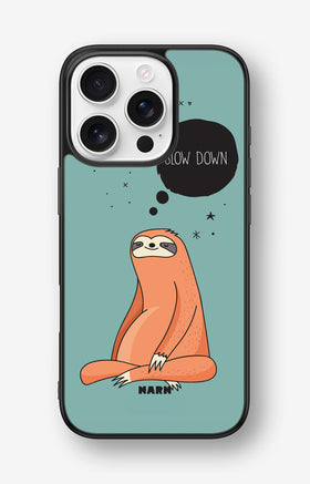 iPhone 16 Pro Hard Case – Slow Down Sloth - View 1