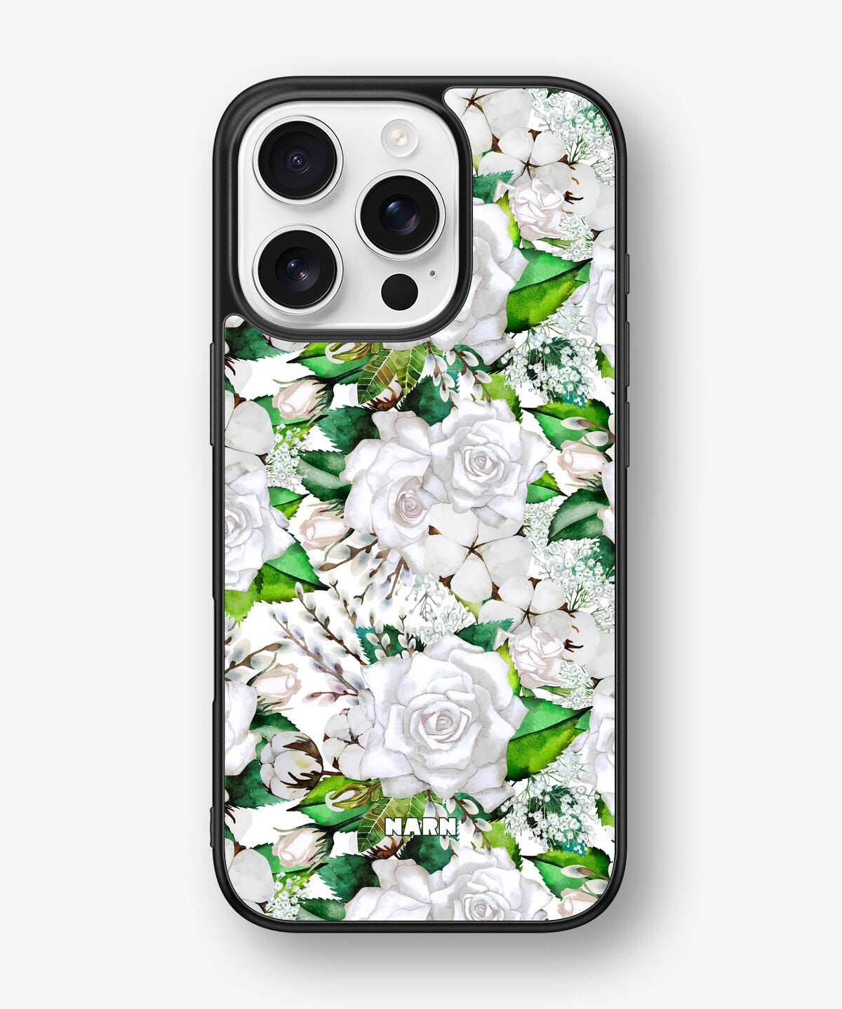 iPhone 16 Pro Hard Case – White Bloom - View 1