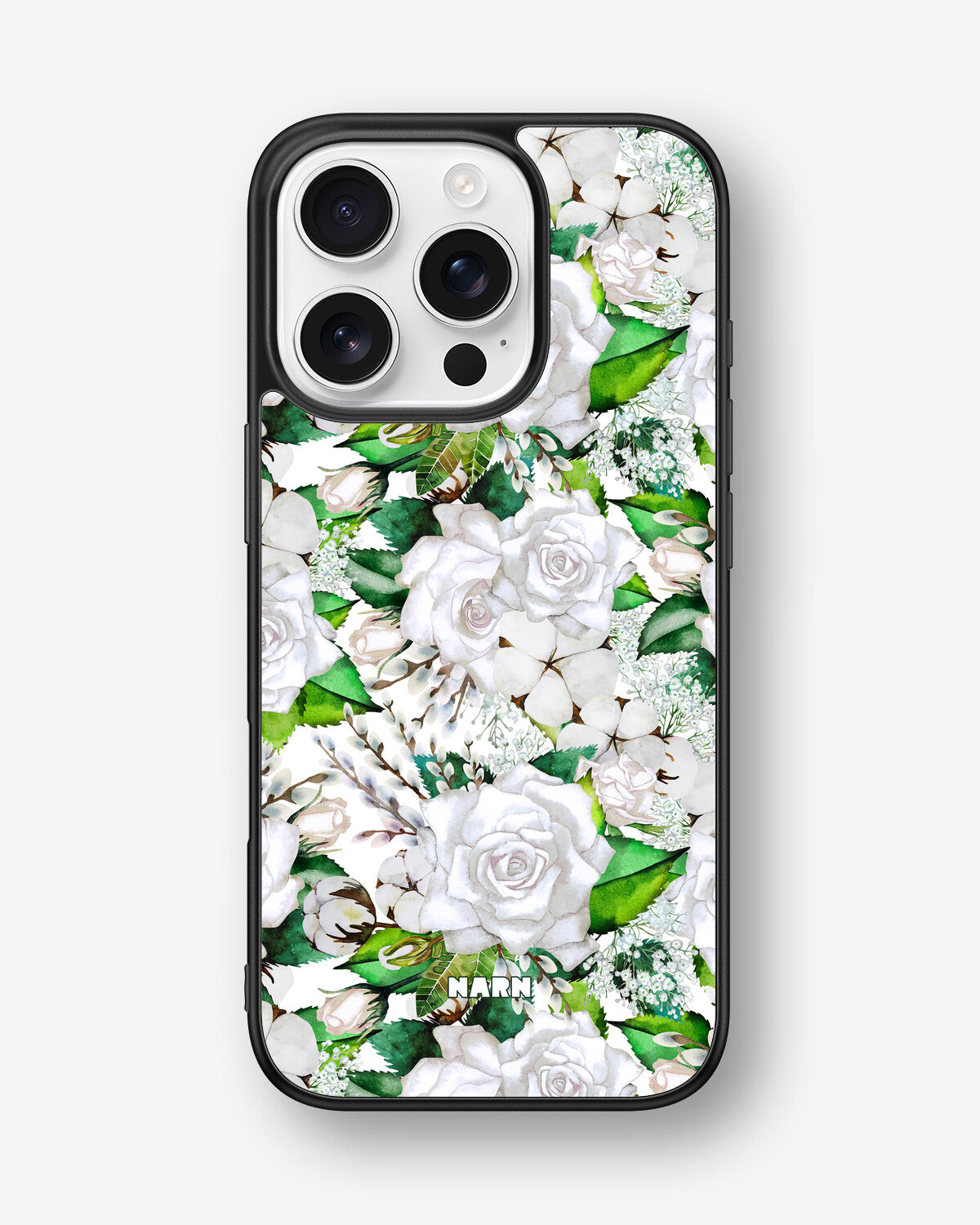iPhone 16 Pro Hard Case – White Bloom - View 1