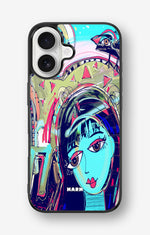 iPhone 16 Hard Case – Abstract Cat - View 1