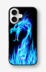 iPhone 16 Hard Case – Blue Flames Dragon - View 1