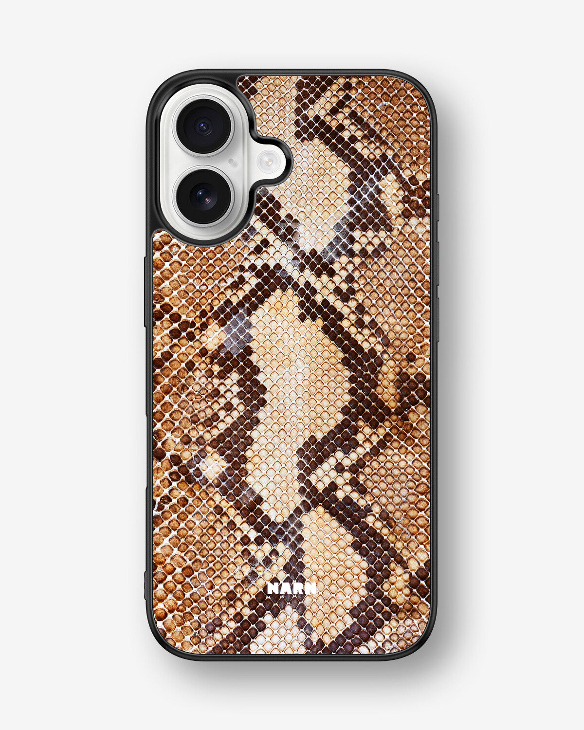 iPhone 16 Hard Case – Brown Snakeskin - View 1