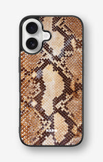 iPhone 16 Hard Case – Brown Snakeskin - View 1