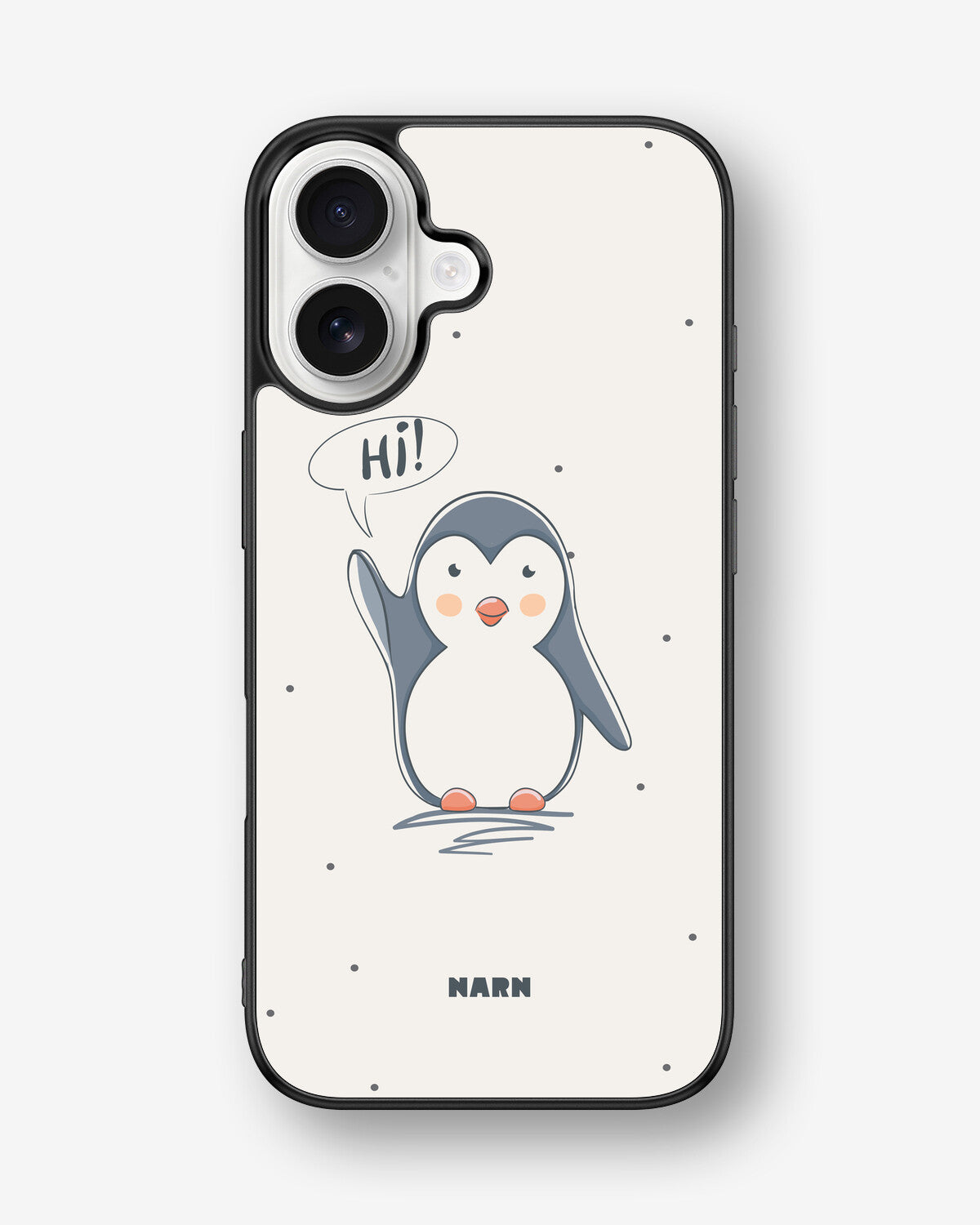 iPhone 16 Hard Case – Cute Penguin - View 1