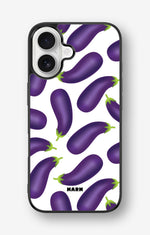 iPhone 16 Hard Case – Eggplant Pattern - View 1