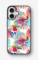 iPhone 16 Hard Case – Flowered Skulls - View 1
