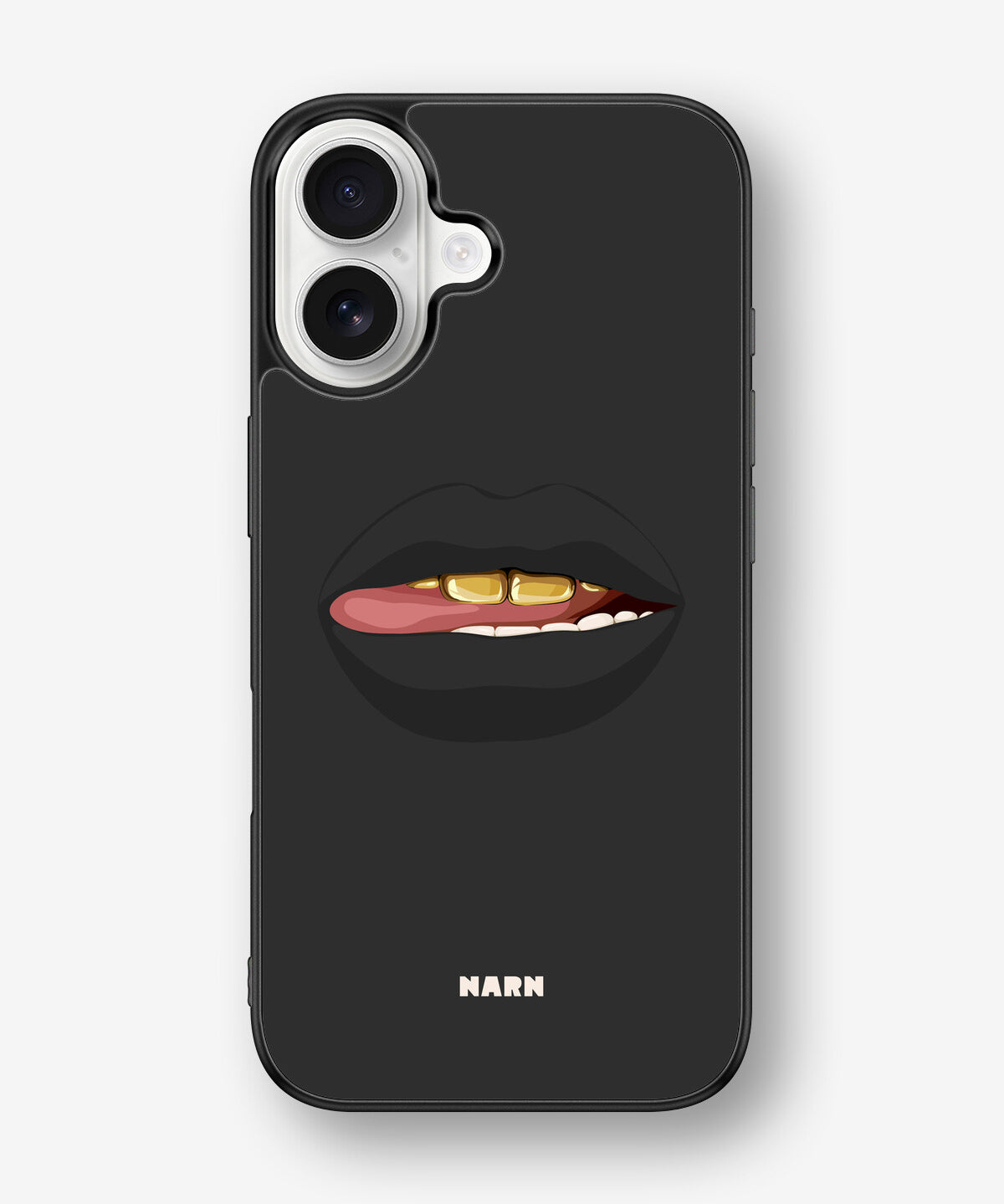 iPhone 16 Hard Case – Golden Lips - View 1