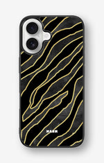 iPhone 16 Hard Case – Golden Zebra - View 1