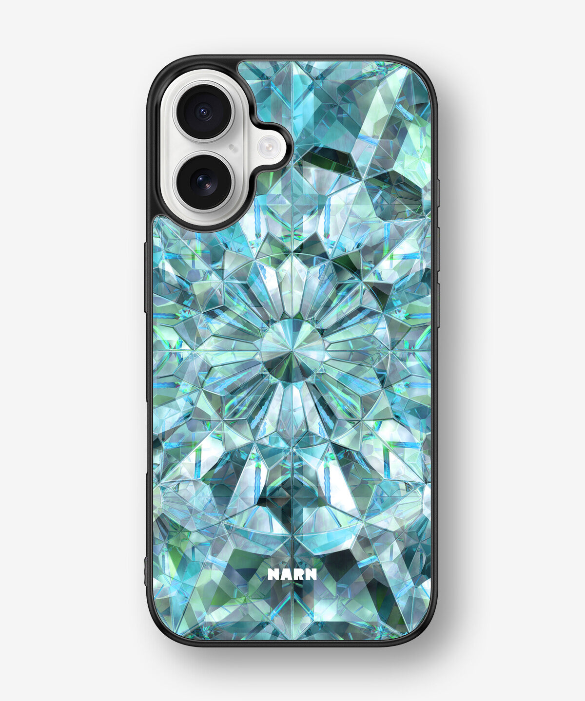 iPhone 16 Hard Case – Green Crystals - View 1