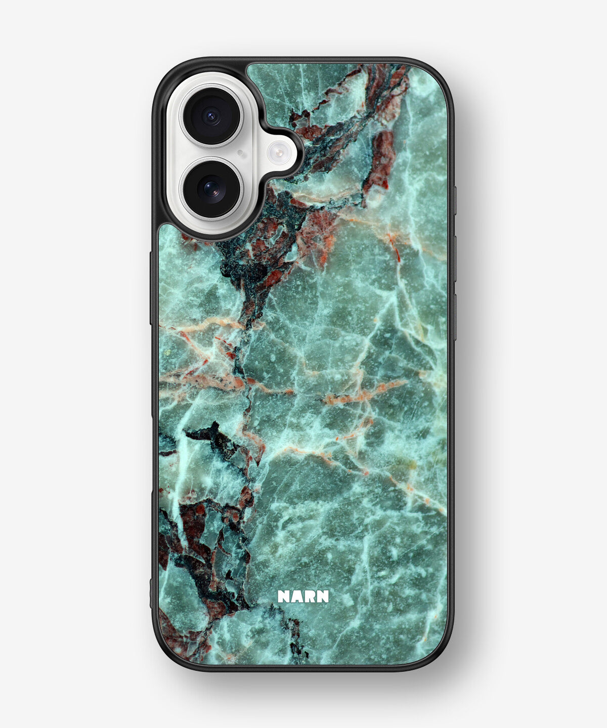 iPhone 16 Hard Case – Green Marble - View 1