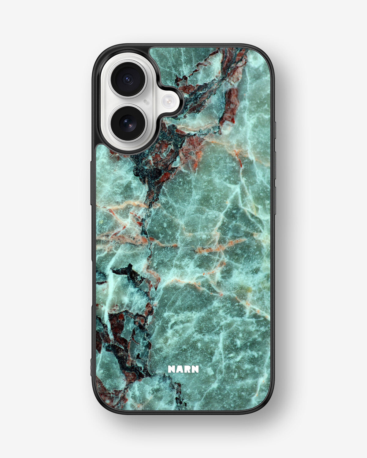 iPhone 16 Hard Case – Green Marble - View 1
