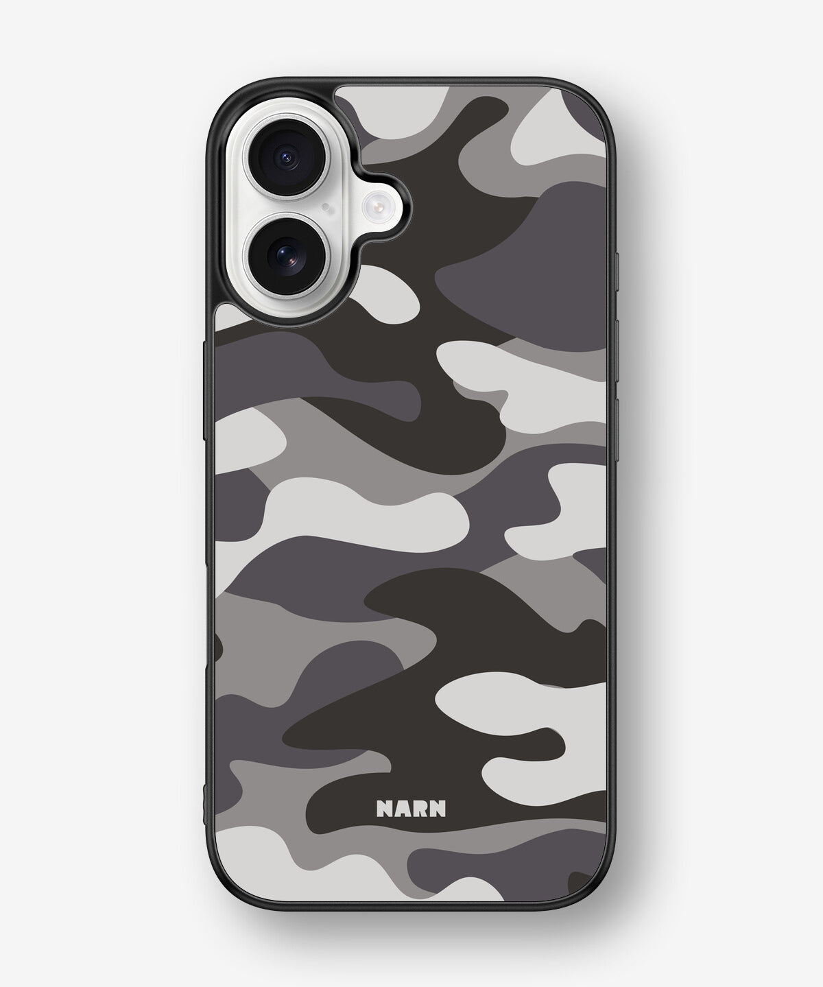 iPhone 16 Hard Case – Grey Camo - View 1