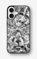 iPhone 16 Hard Case – Grey Crystals - View 1